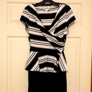 Joseph Ribkoff Black and White Dress Style 400116